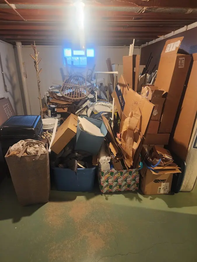 Roll-off dumpster container at job site for Roll Off Dumpster Rental in Millville